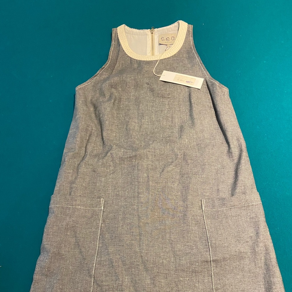 NWT Sea Grey Linen Dress